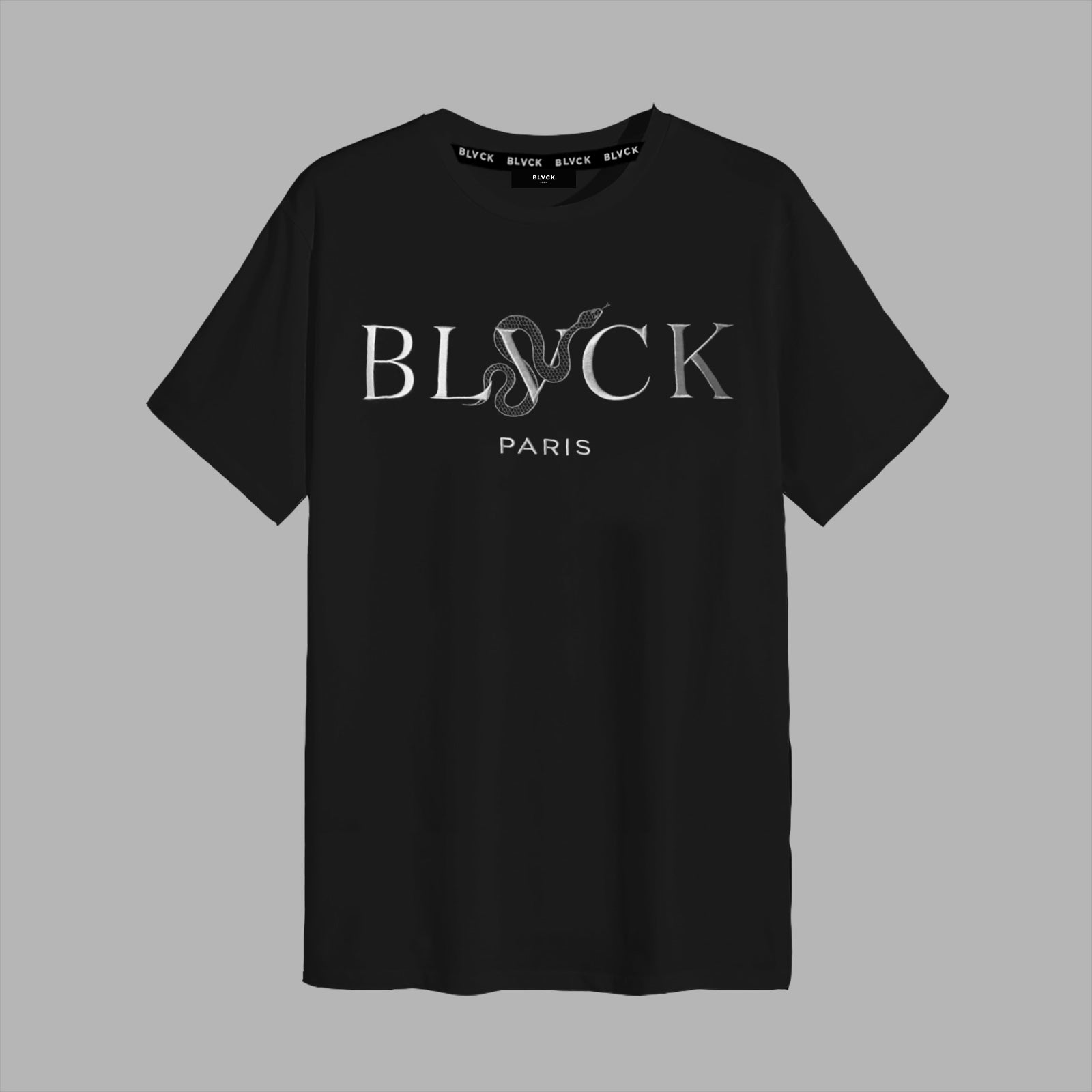 BOLD SNAKE TEE [ BLVCK PARIS ] ショートスリーブロゴTシャツ – Blvck