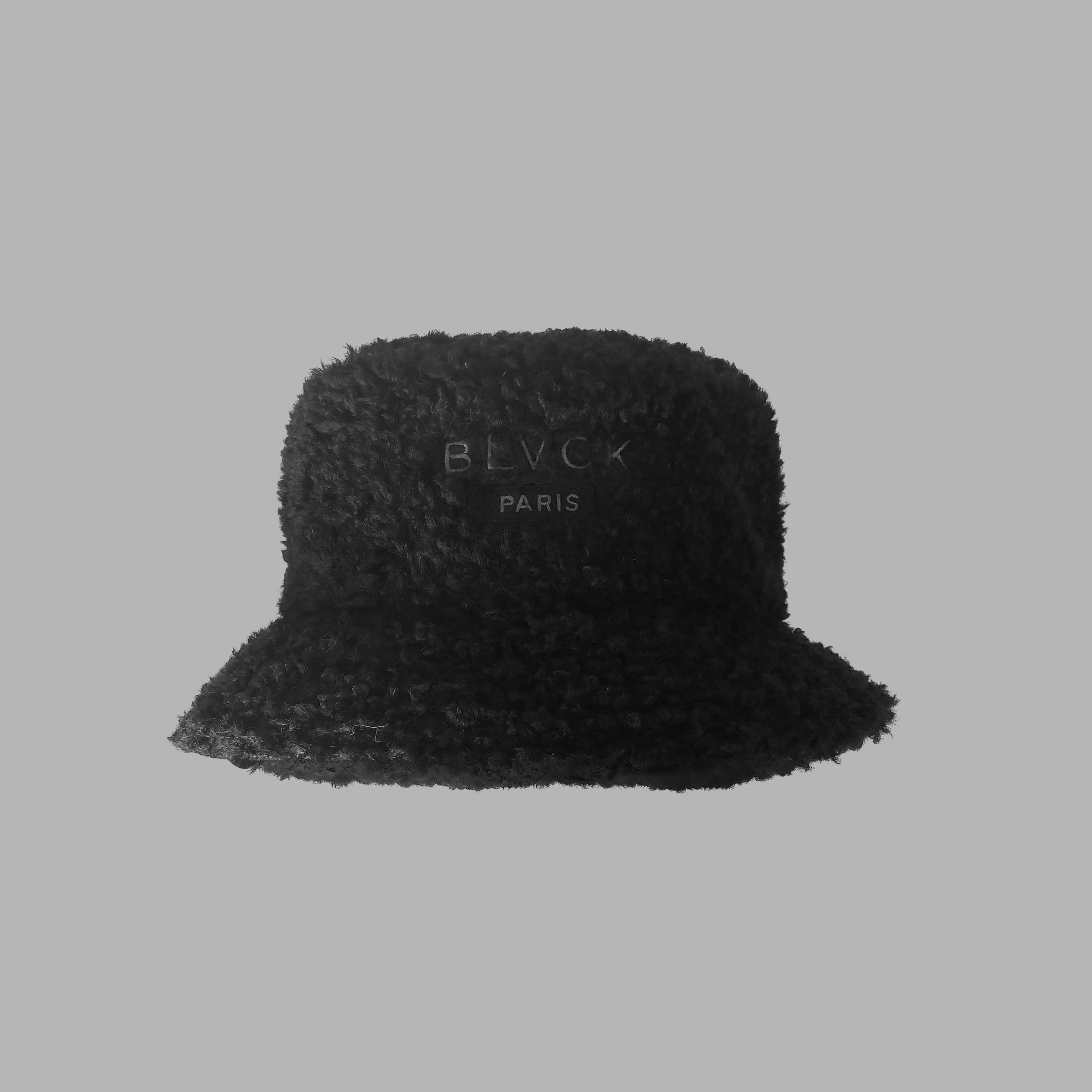 WINTER BUCKET HAT [ BLVCK PARIS ] オールブラックタオルハット