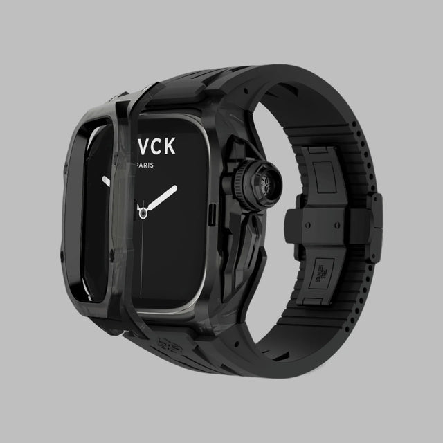 デジタル腕時計 八角形 Apple Watchケース ブラック デジタル腕時計 八角形 Apple Watchケース ブラック