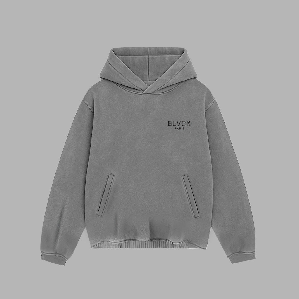 【BLVCK PARIS】ロゴ フリース パーカー [オーバーサイズ★人気] BLVCK PARIS】フリース パーカー [オーバーサイズ☆オシャレ