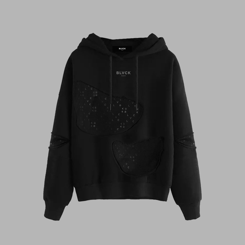 MONOGRAM TORN HOODIE | TERRY COTTON – Blvck Paris - Japan